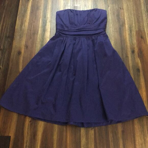 David’s Bridal Purple Lapis Fit & Flare Dress - Picture 2 of 4